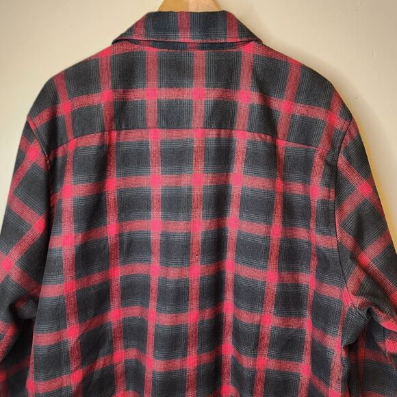 Dixxon Flannel Shirt Snap On Tools Limited Edition Red Black Plaid Mens 2XL XXL - Picture 9 of 12